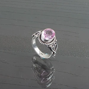 Morganit Edelstein 925 Sterling Silber Schmuck Partywear Damen Ring als Geschenk - Bild 1 von 6