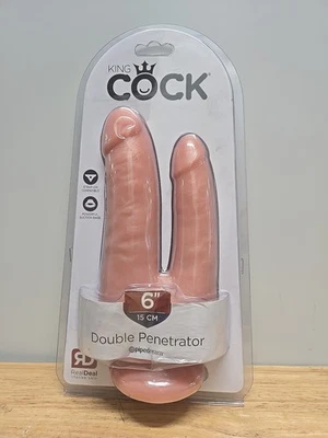 Pipedream King Cock 6" Doble Penetrador Carne - Realista Doble Dong Foto 1 de 4