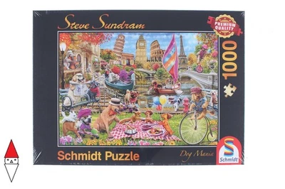 PUZZLE ANIMALI SCHMIDT CANI DOG CRAZY 1000 PZ - Immagine 1 di 3