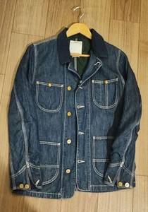Authentic VISVIM denim jacket coverall size S cotton denim blue - Picture 1 of 8