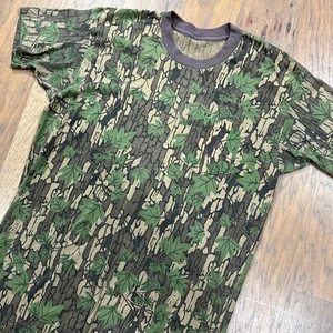 Vintage Trebark Shirt Mens M Brown Camo Cotton Pocket Outdoor Hunting Hunter 90s - Picture 1 of 8