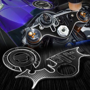 Yugo de mango + tapa de combustible/gas cubierta pegatina almohadilla perforada 15-23 YZFR1 cromo plateado - Imagen 1 de 9