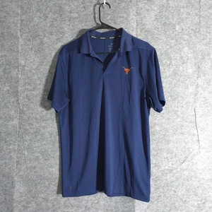 Nike Golf Dri-FIT Texas Longhorns Polo Shirt Mens M Navy Blue Solid Performance - Picture 1 of 11
