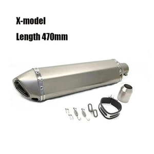 Universal 470mm Motorcycle Exhaust Pipe Muffler Silencer Escape Moto DB Killer - Picture 1 of 13