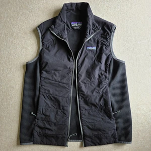 Patagonia Nano-Air Light Hybrid Vest Sz L Black Waffle Lined Hiking Outdoor Gorp - Picture 1 of 16