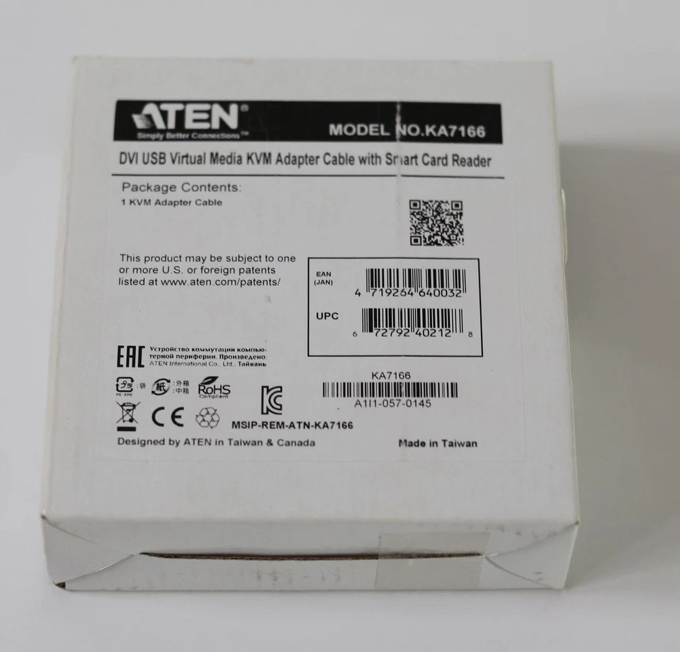 Aten KA7166 DVI USB Virtual Media KVM Adapter Cable with Smart Card Reader - Bild 1 von 1