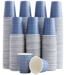 300 Pack Paper Cups 8 oz, Disposable Hot/Cold Beverage Drinking Cups, 8 OZ Pa... - Picture 1 of 7