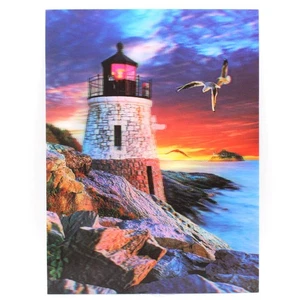 Poster lenticolare 3D faro al tramonto stampa 12 x 16 pollici - Foto 1 di 1