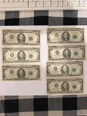 7- $100  DOLLAR BILLS OLD STYLE SMALL HEAD  only $129.95 PER NOTE - Image 1 of 4