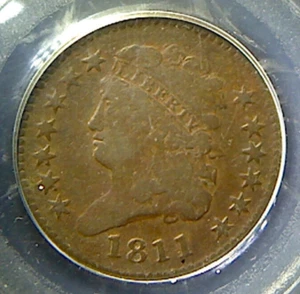 1811 Half Cent- F12- PCGS- Rare Key Date! - Picture 1 of 5