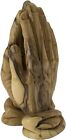 6"  Olive Wood Praying Hands from Bethlehem with Certificate Made in HolyLand