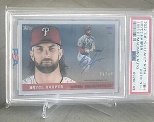 2022 Bryce Harper Topps Clearly Authentic 1955 Auto # 21/50 PSA Authentic 🔥🔥