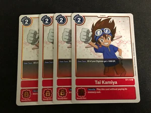 Digimon TCG - Rare - Tai Kamiya - ST1-12R - Red Card Playset! - Picture 1 of 1