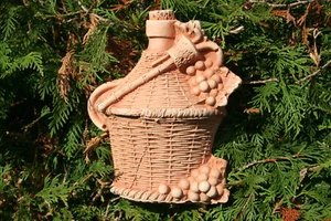 terracotta Weinflasche terrakotta Bild ca 25,5 cm x 19 cm x 5 cm d. - Bild 1 von 5
