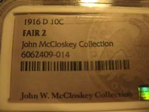 1916-D Key  Mercury Dime  NGC Fair - Picture 1 of 6