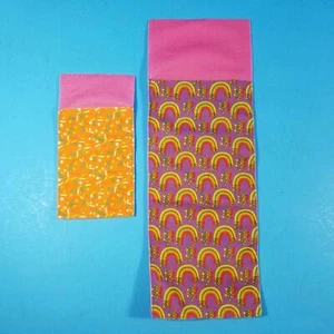 Barbie Puppe Schlafsack SET Skipper Chelsea orange Barbie Regenbogen Schlaf Party - Bild 1 von 5