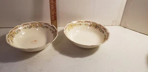VINTAGE MOUNT CLEMENS MILDRED Blue, Pink, Yellow Floral Coupe Soup Bowl Mildred - Picture 1 of 11