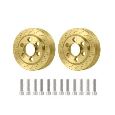 2/4x 1.9" Brass Counterweight Wheel Weights for 1/10 SCX10 TRX-4 RC Crawler Car - Image 1 of 4