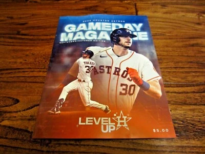 September 2022 Houston Astros Game Day Program Level Up Kyle Tucker 60 Years - Image 1 of 3