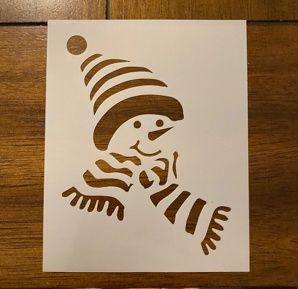 Snowman Reusable 10 MIL Laser Cut Mylar Stencil Painting Art Supplies - Image 1 of 1
