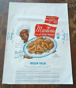 Martin's Southern Style Braten große Hühnerkiste Verpackung Werbung 50er Jahre NOS - Bild 1 von 6