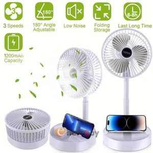 Portable Desk Fan Small Personal Cooler USB Compact Fans 3 Speeds - Picture 1 of 50