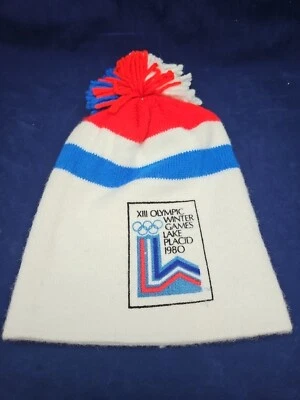  1980 Lake Placid XIII Juegos Olímpicos de Invierno Gorro Pom Pom Sombrero De Colección  Foto 1 de 4