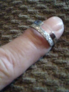 vintage Sterling Silver & Diamond Hot Ice Ring Size 6 - Picture 1 of 15