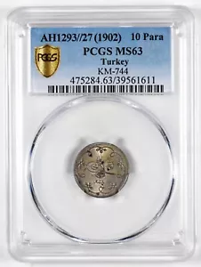 TURCHIA TURKEY Ottoman Empire 10 Para AH1293//27 (1902) KM#744 - PCGS MS63 - Picture 1 of 3