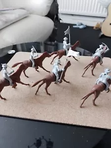 50/54mm acw confedarate cavalry on marx horses - Picture 1 of 4