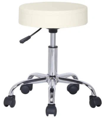 SixBros. Rollhocker Praxishocker Hocker Arbeitshocker Elfenbein weiß M-95027/193