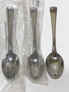 Lot of 3 Gorham COLUMN GLOSSY Stainless Oval Soup SPOONS Flatware BRAND NEW - Picture 1 of 3