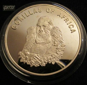 UGANDA, 1000 CHELINES 2002, GORILA SENTADO, PRUEBA. - Imagen 1 de 2
