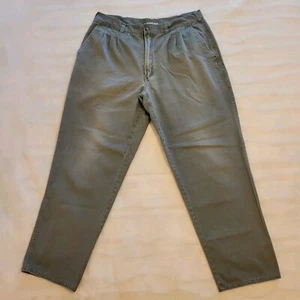 Bugle Boy Men’s 38 X 29 Pleated Khaki Green Pants Cotton Slightly Used ￼ - Picture 1 of 10