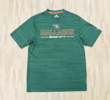 Quad City Mallards Hockey Green Training Shirt Men's Medium M ECHL CHL IHL