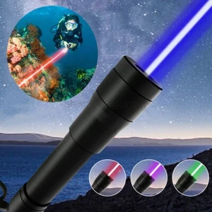 H5 Waterproof Blue Laser Pointer Visible Green Beam Diving Red Lazer Purple Pen - Picture 1 of 22