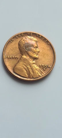 1954 d wheat penny error DS over date 1954, D/D Cover