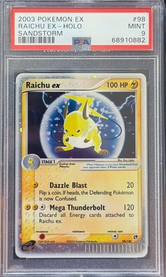 Raichu ex 98/100 Sandstorm Holo Pokemon Vintage Card PSA 9 - Image 1 of 2