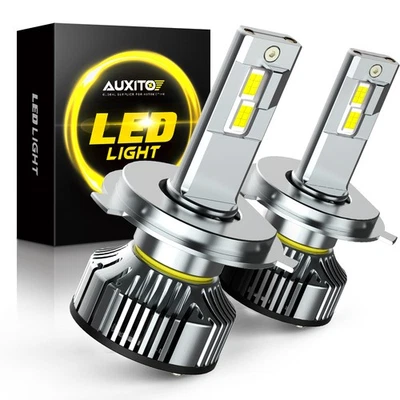 2Pcs AUXITO 9003 H4 LED Headlight Bulbs 56W 6500K Super White Kit High-Low Beam - Image 1 of 4