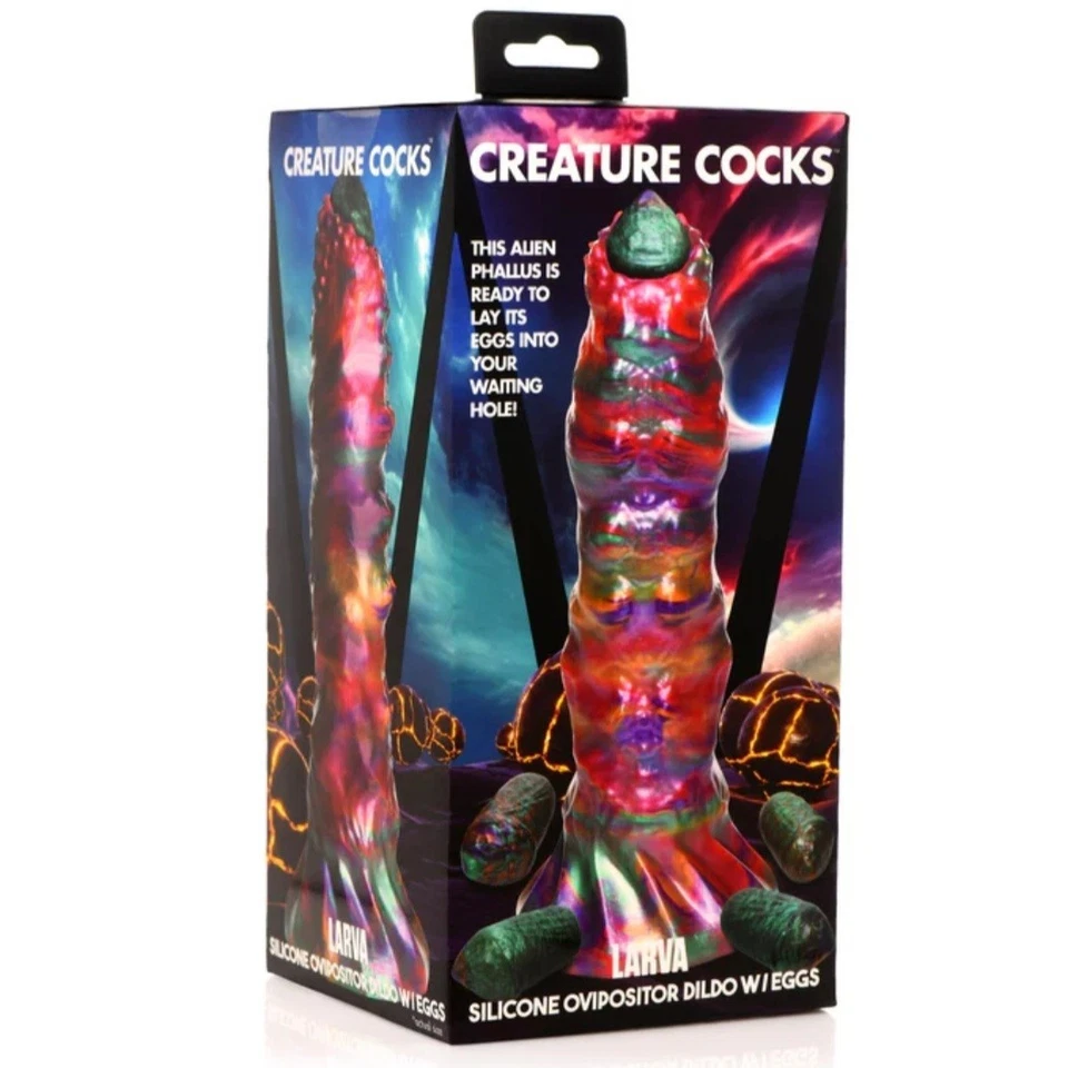 Consolador Ovipositor Silicona Larva Criatura Pollas con Huevos, Nuevo Foto 1 de 4