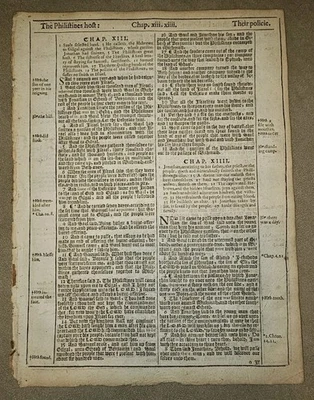 Original Leaf from an Early Printing of the Geneva Bible Printed from 1560-1644 - Image 1 of 4