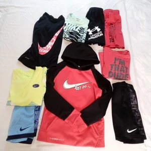Youth Boy's Size 7 Large Nike Under Armour 9 Piece Lot Hoodie Shorts T-Shirts - Picture 1 of 9