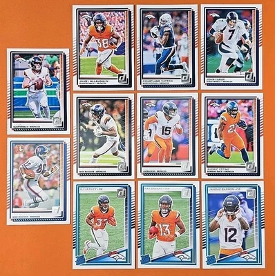 🔵🟠🔵 2025 DONRUSS DENVER BRONCOS COMPLETE BASE TEAM SET (11 CARD LOT) 🔵🟠🔵 - Image 1 of 4