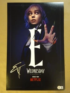 Signed Emma Myers Autographed 11"x17" Enid Wednesday Photo Beckett BAS COA - Picture 1 of 5