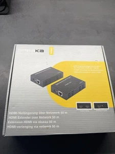 SpeaKa Professional HDMI-Extender, Ethernet-Adapter, 50 M Netzwerkkabel - Afbeelding 1 van 2
