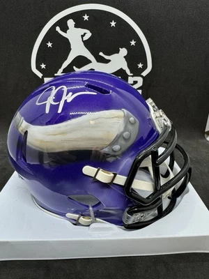 Justin Jefferson Fanatics Under Wraps 迷你头盔 1/1 着色 Davide Salvadori — 第 1/4 张图片