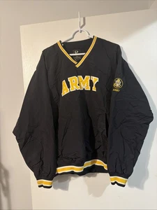 Vintage Army University Gear Windbreaker Pullover Mens Size Large Black Knights - Picture 1 of 5