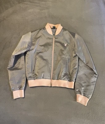 Chaqueta Bomber Playboy De Colección Y2K Para Mujer Satén Talla M Foto 1 de 4
