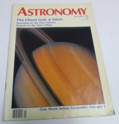 Astronomy Magazine November 1981 Our Closest Look at Saturn - Image 1 of 4