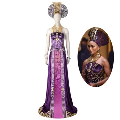 Disfraz de Pantera Negra Wakanda Forever Ramonda Vestido con disfraces Traje para mujer Foto 1 de 4